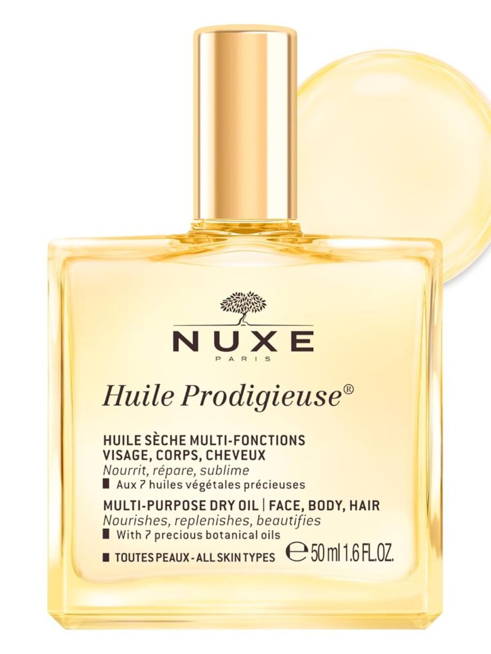 Nuxe Huile Prodigieuse Multi-Purpose Dry Oil - Radiant Glow and Lightweight NEW